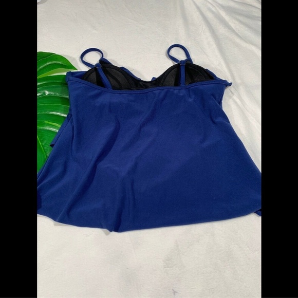 $114 MagicSuit Rita Ruffled Tankini Top in Midnight Blue [SZ‎ 10 US ] - Picture 7 of 8
